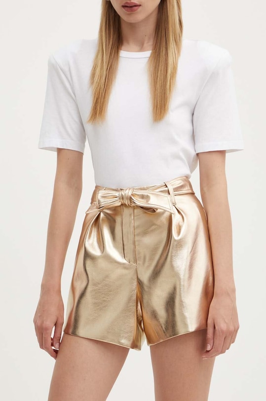 Never Fully Dressed pantaloni scurti Vegan Leather panza aur NFDTR335