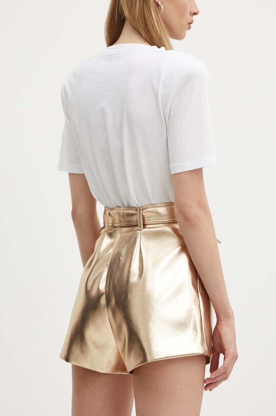 Îmbrăcăminte Never Fully Dressed pantaloni scurti Vegan Leather NFDTR335 aur