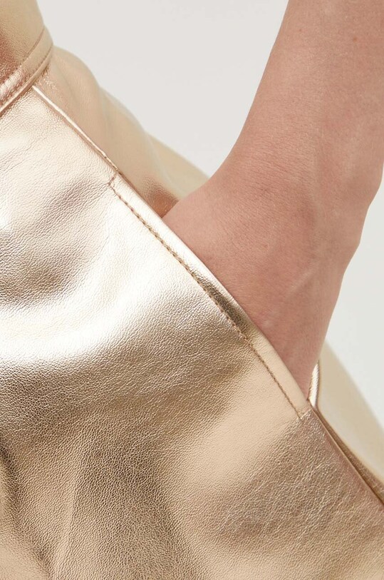 Never Fully Dressed szorty Vegan Leather złoty NFDTR335