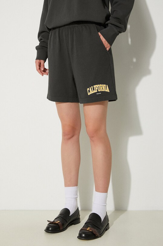 Sporty & Rich cotton shorts California Gym black SH021S405CF