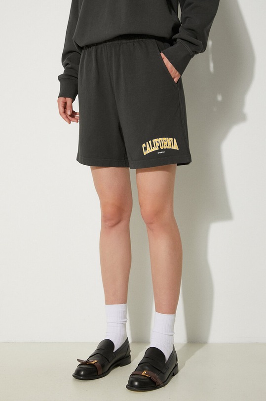 Bavlněné šortky Sporty & Rich California Gym černá SH021S405CF