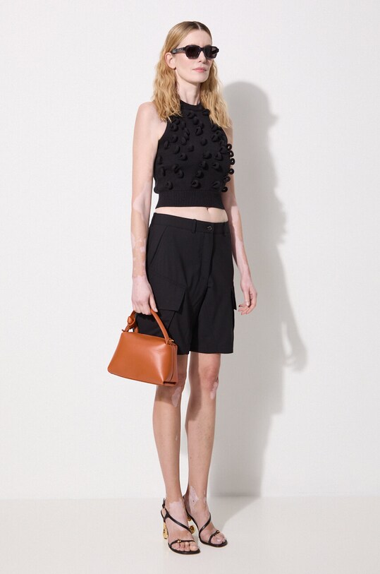 Шерстяные шорты JW Anderson Cargo Tailored Shorts SR0094.PG1321.999 чёрный SS24