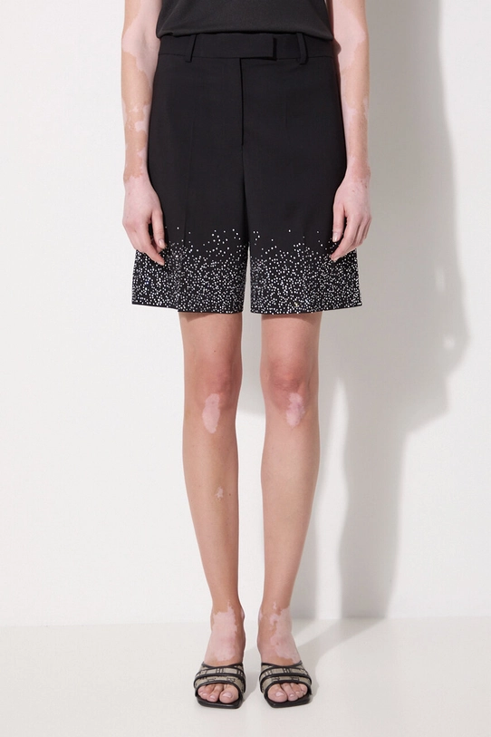 JW Anderson szorty wełniane Crystal Hem Tailored Shorts pozostałe czarny SR0095.PG1321.999