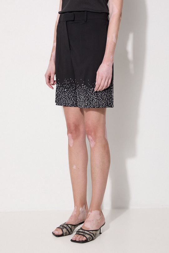 Μάλλινο σορτς JW Anderson Crystal Hem Tailored Shorts μαύρο SR0095.PG1321.999