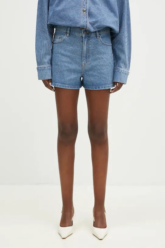 Джинсовые шорты Rotate Rhinestone Denim джинс голубой 1126391468