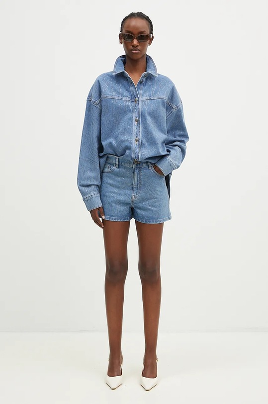 Джинсовые шорты Rotate Rhinestone Denim 1126391468