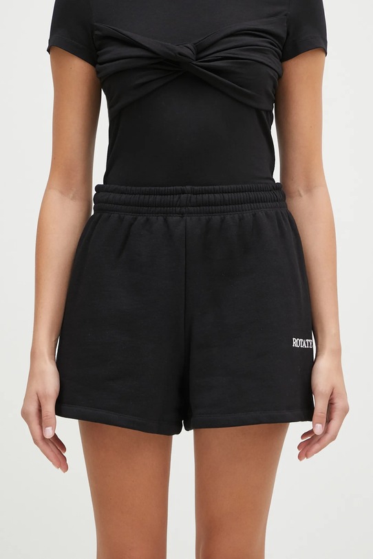 Хлопковые шорты Rotate High Waist хлопок чёрный 112455100