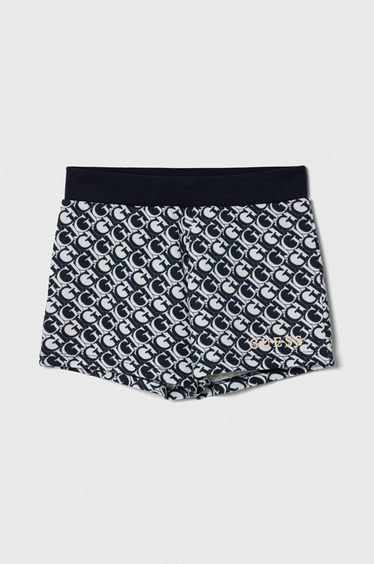 Guess szorty bawełniane dziecięce wzorzyste granatowy J4RD07.KA6R3.PPYH