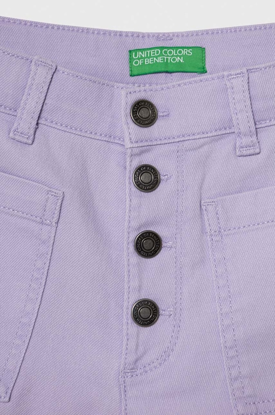 Fete United Colors of Benetton pantaloni scurti din denim pentru copii 4RISC902C.G.Seasonal violet