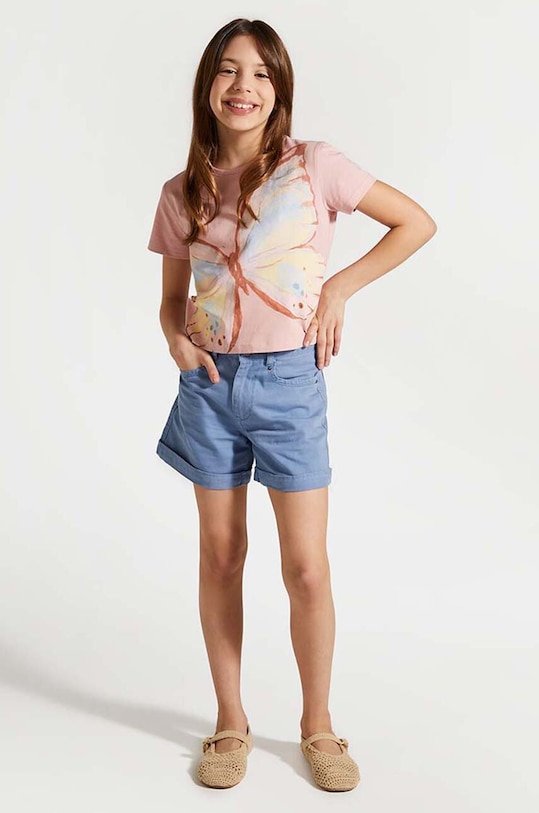 Coccodrillo pantaloni scurti din denim pentru copii casual albastru WC4123202JCG