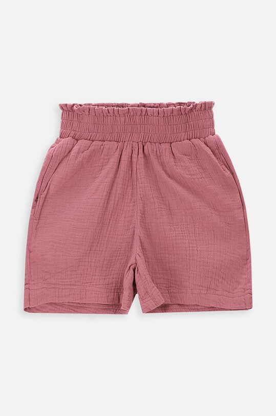 Coccodrillo pantaloni scurți din bumbac pentru copii WC4119402GPJ roz SS24
