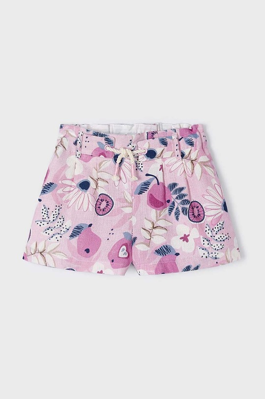 Mayoral szorty bawełniane dziecięce 3253.6E.Mini.PPYH fioletowy SS24