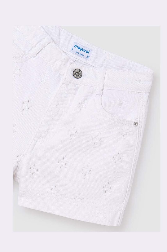 Dětské bavlněné šortky Mayoral bílá 6269.8D.Junior.PPYH