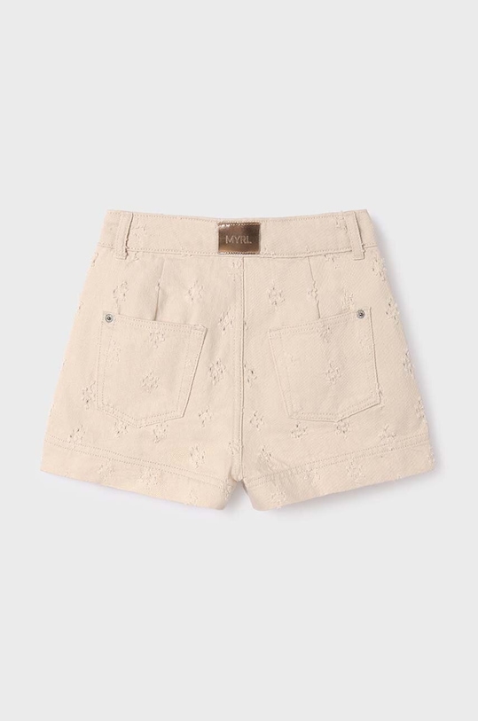 Dziewczynka Mayoral szorty bawełniane dziecięce 6269.8D.Junior.PPYH beżowy
