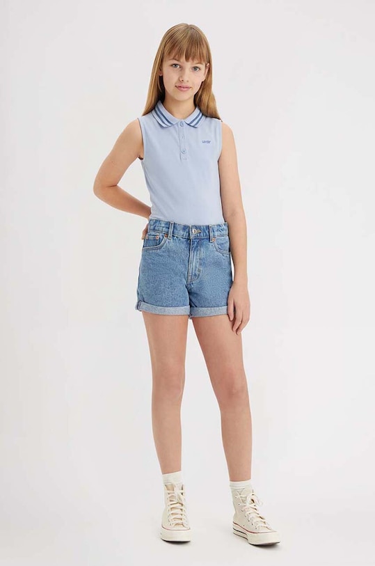 Levi's szorty jeansowe dziecięce casual niebieski 4EK075
