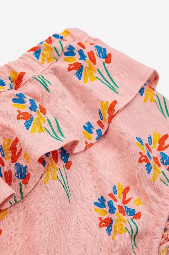 Дівчинка Дитячі шорти з домішкою льону Bobo Choses 124AB071 рожевий