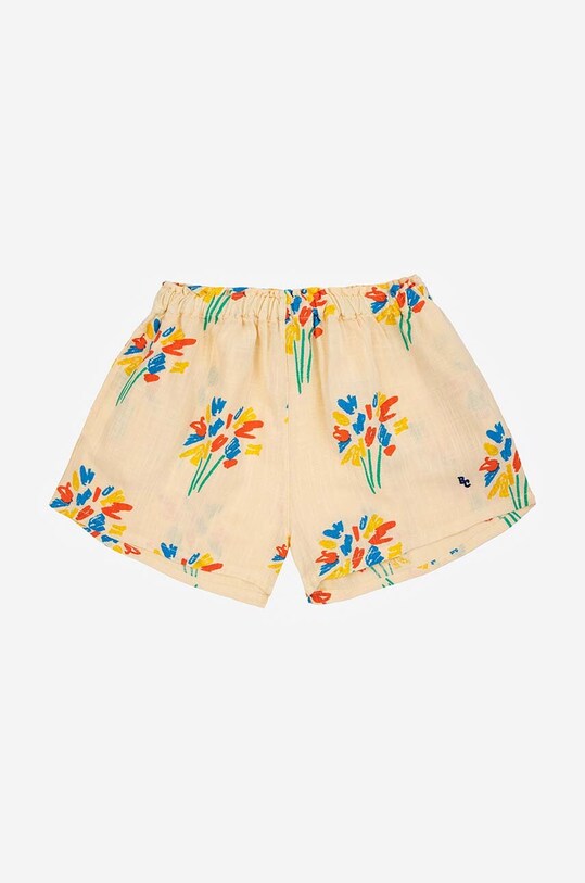 Дитячі шорти з домішкою льону Bobo Choses 124AC074 жовтий SS24