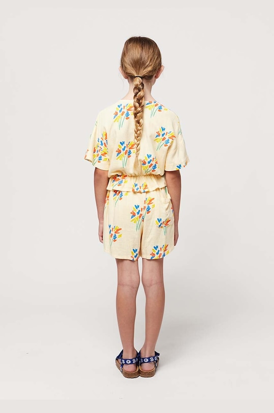 Детские шорты с примесью льна Bobo Choses 124AC074 жёлтый