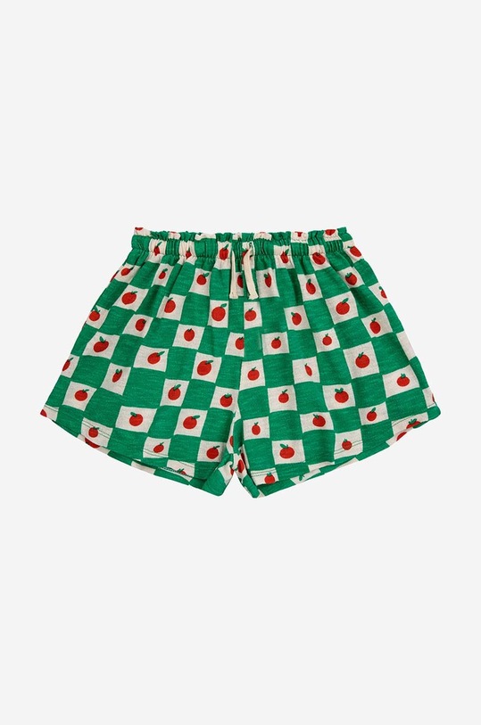 Bobo Choses pantaloni scurți din bumbac pentru copii 124AC063 verde SS24