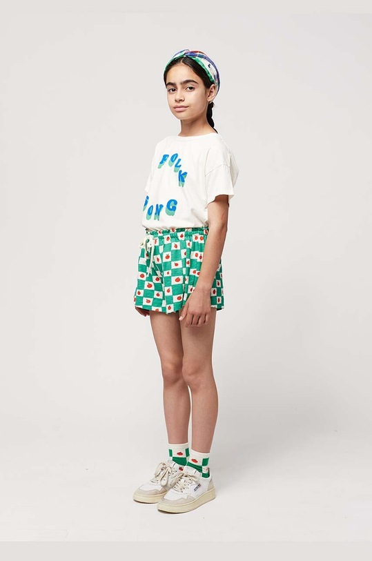 Bobo Choses pantaloni scurți din bumbac pentru copii verde 124AC063