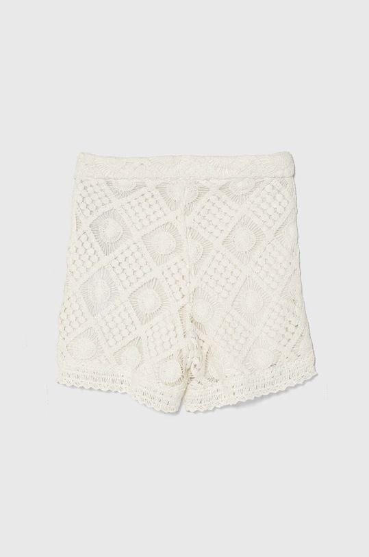 Детски памучен къс панталон Guess J4GD10.KC7R0.PPYH бял SS24