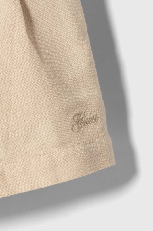 Fete Guess pantaloni scurți din amestec de in pentru copii J4GD15.WG5G0.PPYH bej