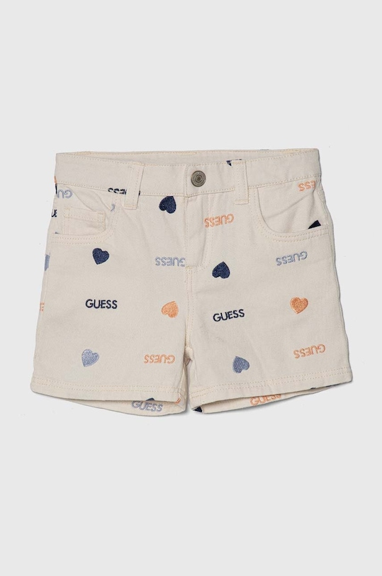 Guess szorty jeansowe dziecięce wzorzyste biały K4GD00.WG5P0.PPYH