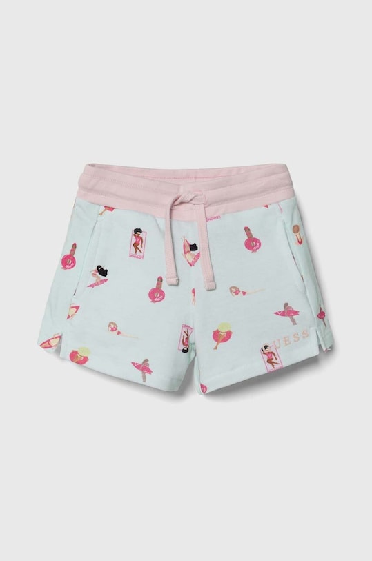 Дитячі бавовняні шорти Guess бавовна бірюзовий K4GD13.KA6R3.PPYH
