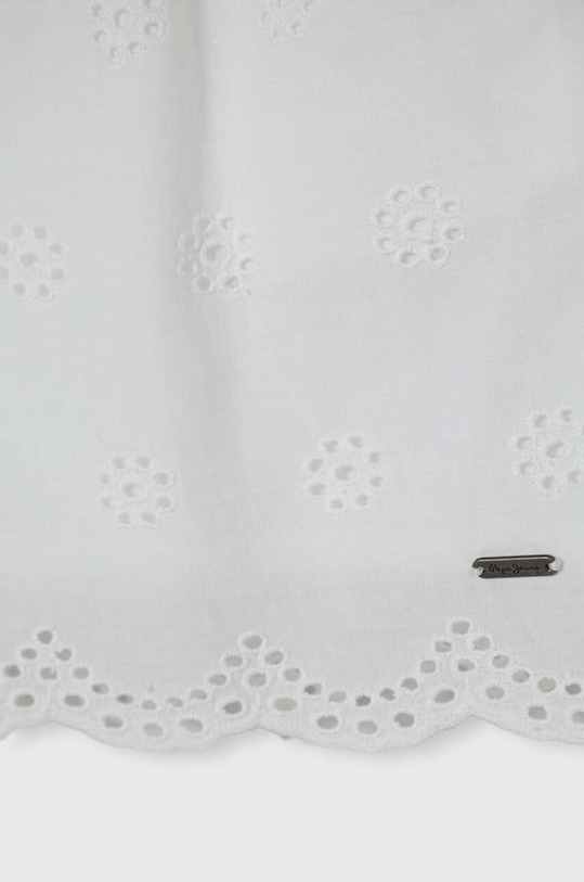 Fete Pepe Jeans pantaloni scurți din bumbac pentru copii ORIEL PG800857 alb