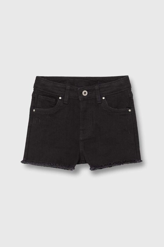 Παιδικό σορτς τζιν Pepe Jeans A-LINE SHORT HW JR με ελαστάν μαύρο PG800861XG8