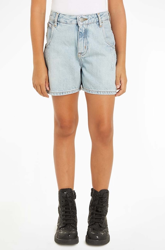 Детски дънков къс панталон Calvin Klein Jeans дънков син IG0IG02369.PPYH