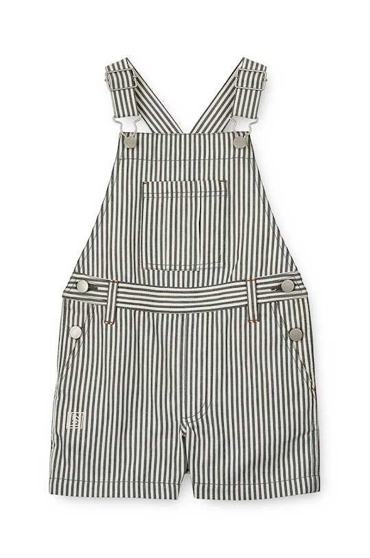 Dječje pamučne tregerice Liewood Venedict Stripe Dungaree LW18846 plava SS24