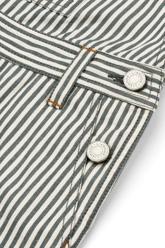 Дитячий бавовняний комбінезон Liewood Venedict Stripe Dungaree блакитний LW18846