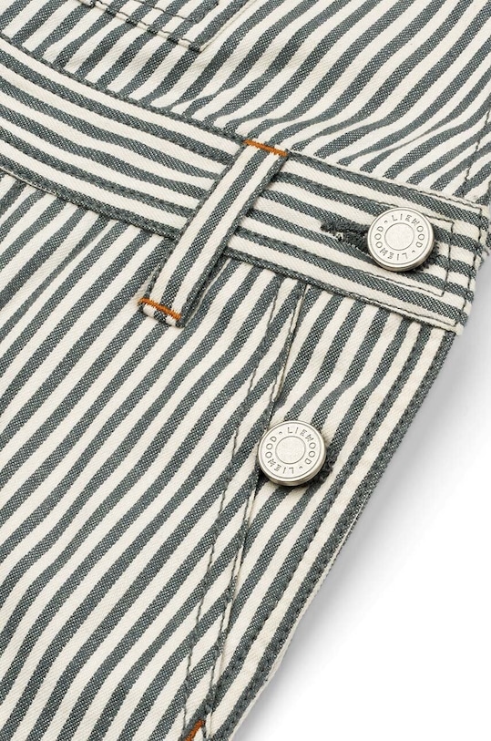 Dječje pamučne tregerice Liewood Venedict Stripe Dungaree plava LW18846