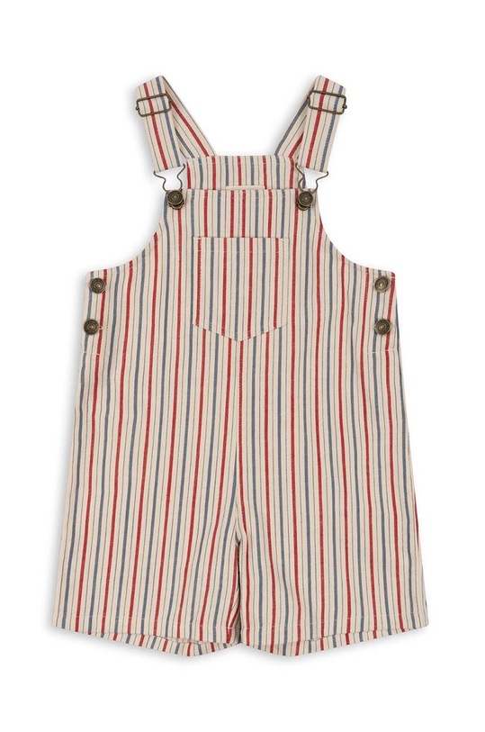 Konges Sløjd salopete din bumbac pentru copii KS100969 rosu SS24