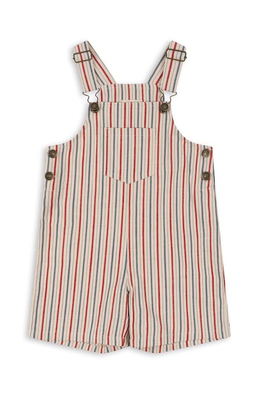 Konges Sløjd salopete din bumbac pentru copii KS100969 rosu SS24