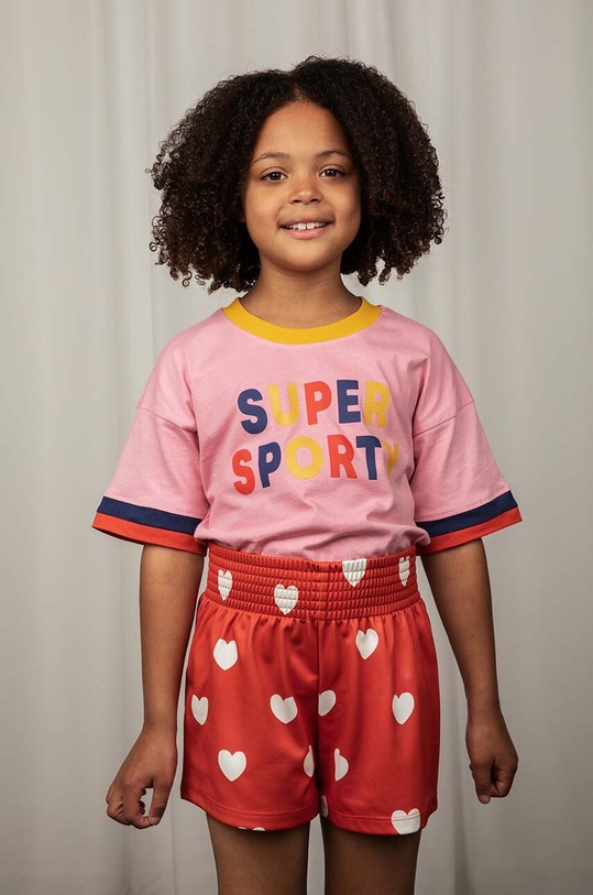 Mini Rodini szorty dziecięce Hearts casual czerwony 2423013642