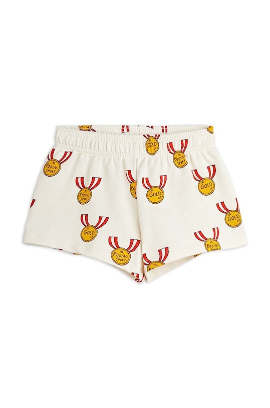 Mini Rodini szorty bawełniane dziecięce Medals wzorzyste biały 2423014497