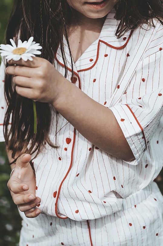 That's mine pantaloni scurți din bumbac pentru copii Kia alb 0633121