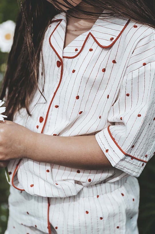 That's mine pantaloni scurți din bumbac pentru copii Kia 0633121 alb