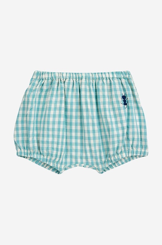 Bobo Choses szorty z domieszką lnu niemowlęce casual turkusowy 124AB073