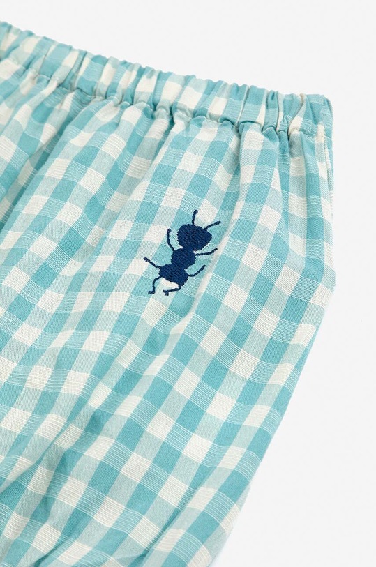 Bobo Choses szorty z domieszką lnu niemowlęce 124AB073 turkusowy SS24