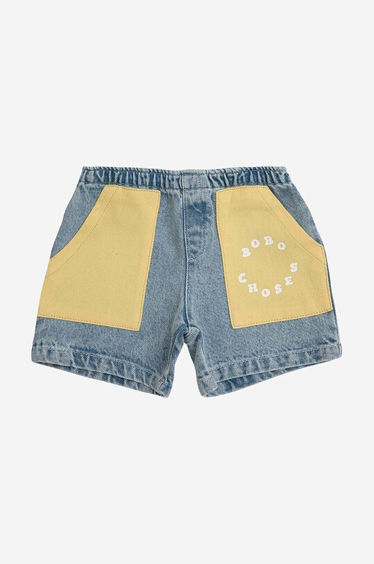 Bobo Choses szorty bawełniane niemowlęce 124AB081 niebieski SS24