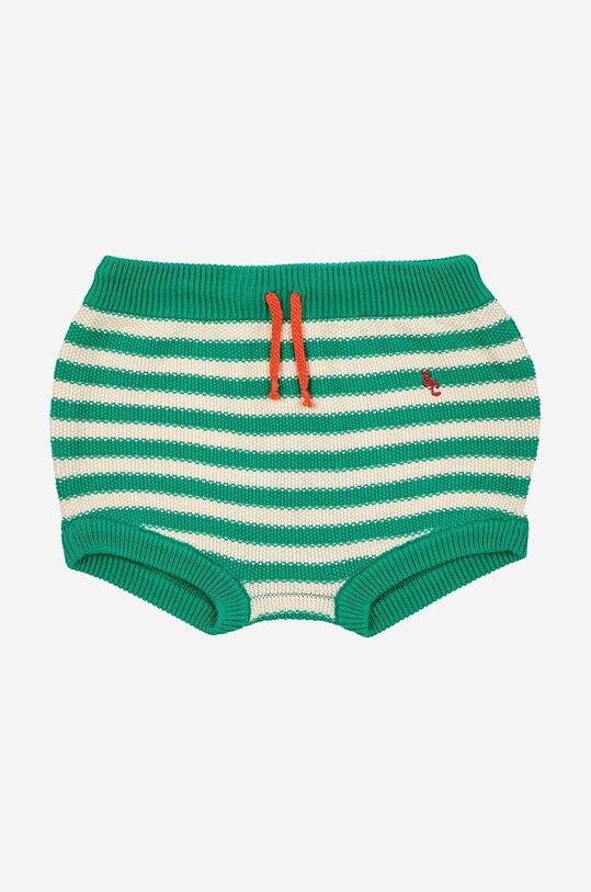 Детские хлопковые шорты Bobo Choses узор зелёный 124AB114