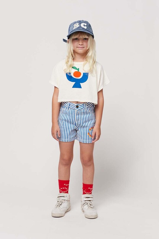 Детские хлопковые шорты Bobo Choses узор голубой 124AC083