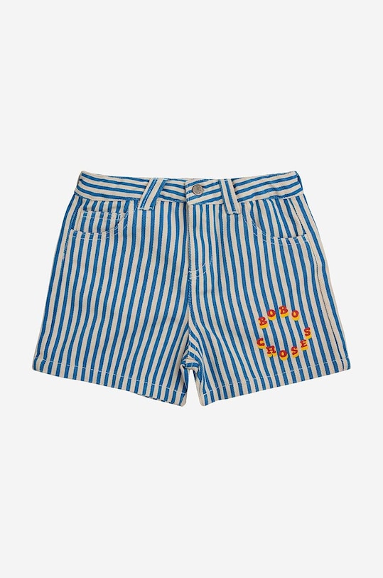 Παιδικό βαμβακερό σορτς Bobo Choses 124AC083 μπλε SS24