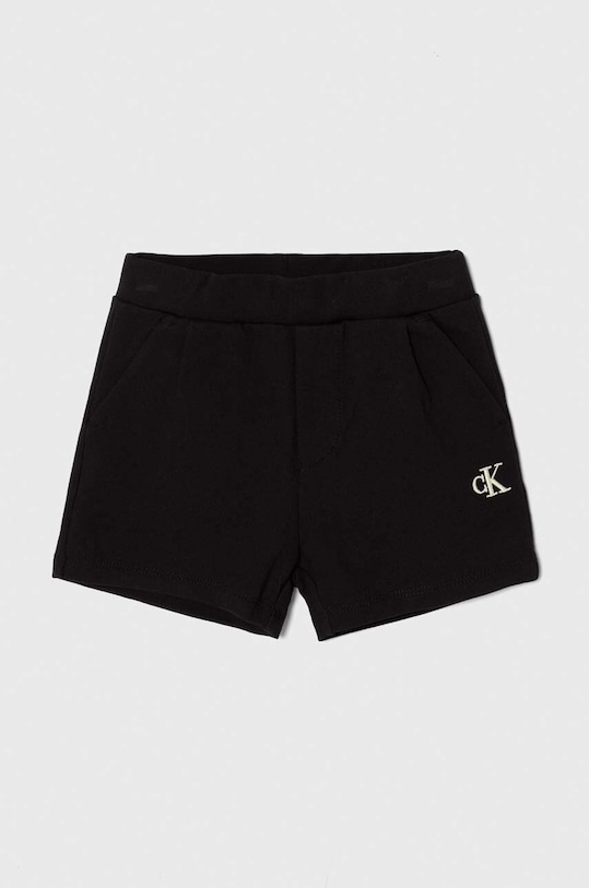 Παιδικό σορτς Calvin Klein Jeans με ελαστάν μαύρο IN0IN00174.PPYH