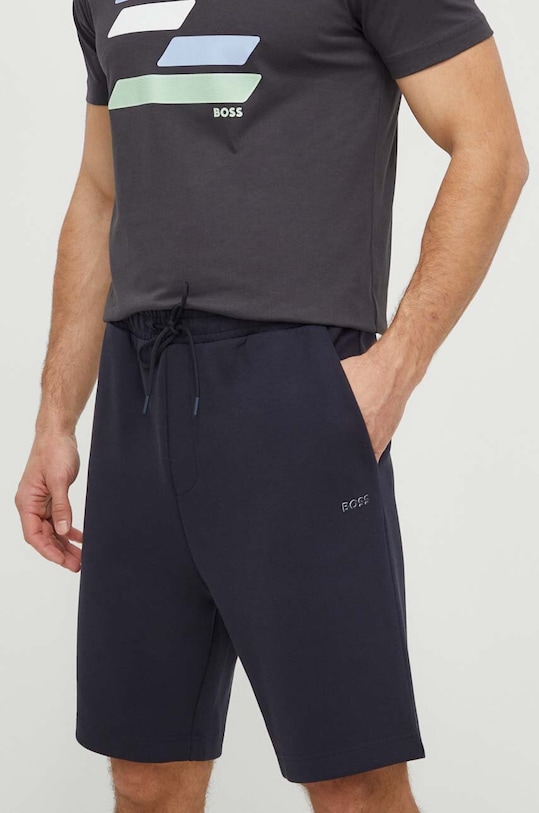 BOSS Green szorty z elastanem granatowy 50506120