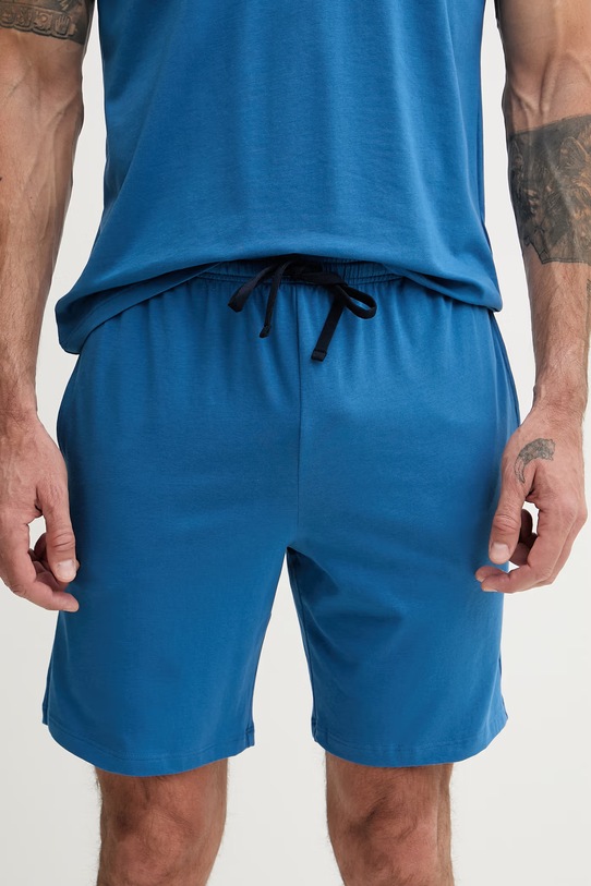 BOSS szorty lounge męskie bawełniane z elastanem Mix&Match Short CW niebieski 50515314