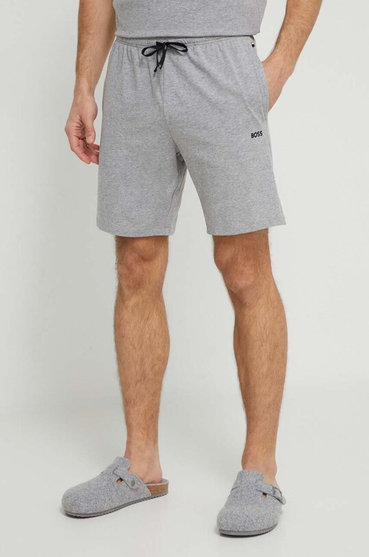 BOSS pantaloni scurți de lounge tricotaj gri 50515367